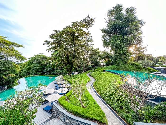 Uma piscina com terraço conhecida como local para fotos / Foto = Viagem + Repórter Kwon Hyo-jeong